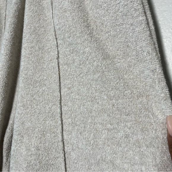 Outerknown Women Hightide Wide Leg Pant Medium Tan Wide Leg Pleated Cotton P - Picture 3 of 8